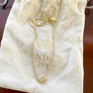 Kendra Scott Gold Iridescent Druzy Necklace